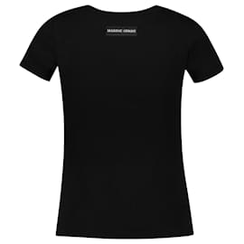 Marine Serre-1x1 T-Shirt Côtelé - Marine Serre - Coton - Noir-Noir