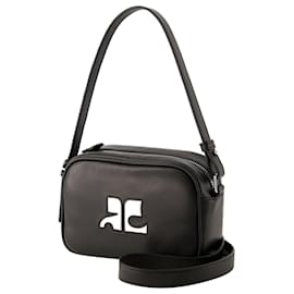 Courreges-Réedition Camera Bag - Courreges - Leather - Black-Black