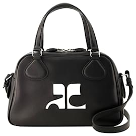Courreges-Réedition Bowling Bag - Courreges - Leather - Black-Black