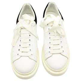 Alexander Mcqueen-Alexander McQueen Oversized Sneakers in White Calfskin Leather-White