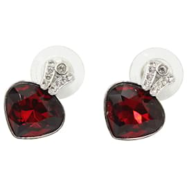 Swarovski-Boucles d'oreilles percées Swarovski Oceanic en cristal rouge-Rouge