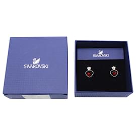 Swarovski-Boucles d'oreilles percées Swarovski Oceanic en cristal rouge-Rouge