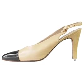 Chanel-Beige Mary-Jane slingbacks with pointed heel - size EU 37.5-Other