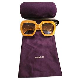 Óculos de sol Balenciaga Amarelos de Plástico Amarelo