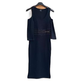 Pinko Black Polyamide Dress Black