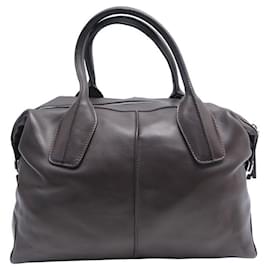 Tod's-TOD'S BORSA A MANO D-STYLING IN PELLE MARRONE BORSA A MANO IN PELLE MARRONE-Marrone
