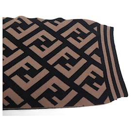 Fendi-NEW FENDI MONOGRAM FF FXT SCARF251 IN TWO-TONE WOOL NEW WOOL SCARF-Other