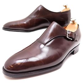 CHAUSSURES JOHN LOBB JERMYN II 7.5E 41.5 MOCASSIN A BOUCLE EN CUIR MARRON Marron