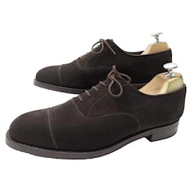 JM Weston-NEW JM WESTON SHOES 300 Richelieu 7.5D 41.5 BROWN SUEDE SUEDE SHOE-Brown
