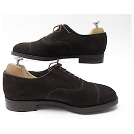 JM Weston-NEW JM WESTON SHOES 300 Richelieu 7.5D 41.5 BROWN SUEDE SUEDE SHOE-Brown
