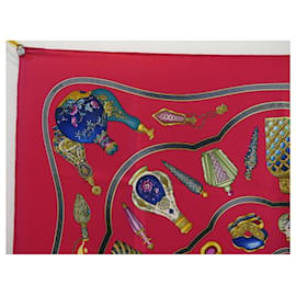 Hermès-HERMES SCARF THAT MATCH THE BOTTLE PROVIDED THAT YOU ARE DRUNK CARRE SCARF-Dark red