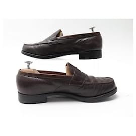 JM Weston-CHAUSSURES JM WESTON 180 MOCASSINS CUIR LEZARD 7D 41.5 42 LIZARD LOAFERS-Marron