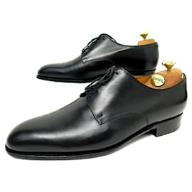 JM Weston-JM WESTON SAVILE SHOES 575 10E 44.5 BLACK LEATHER SHOE STREET CHURCH SHOES-Black