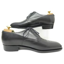 JM Weston-JM WESTON SAVILE SHOES 575 10E 44.5 BLACK LEATHER SHOE STREET CHURCH SHOES-Black
