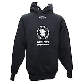 Balenciaga-NEW BALENCIAGA WORLD FOOD PROGRAM SWEATER 541709 BLACK S OVERSIZE SWEATSHIRT-Black