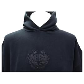 Balenciaga-NEW BALENCIAGA HOODED SWEATER & BB LOGO 620973 M OVERSIZE BLACK SWEATSHIRT-Black