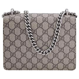 Gucci-Gucci Dionysus GG Supreme Mini Bag in Beige Canvas-Beige