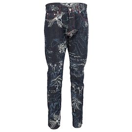 Vaqueros de mezclilla con estampado floral de Alexander McQueen en algodón azul marino Azul Azul marino