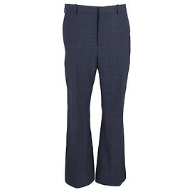 Pantalón de cuadros Balenciaga en algodón azul Azul marino