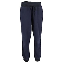 Berluti-Berluti Drawstring-Waist Sweatpants in Navy Blue Cotton-Navy blue