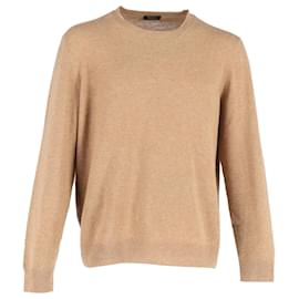 Berluti-Berluti Crewneck Sweater in Brown Cotton-Brown