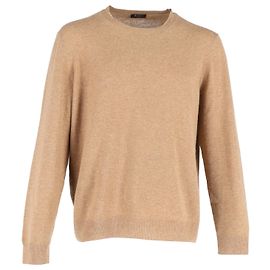 Berluti-Pullover mit Rundhalsausschnitt aus brauner Baumwolle Braun