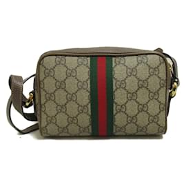 Gucci-GG Supreme Ophidia Mini Bag 517350-Brown