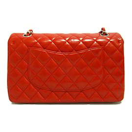 Chanel-Mittelgroße klassische gefütterte Überschlagtasche A01112-Rot