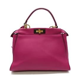 Fendi-Medium peekaboo leather handbag 8BN290-Purple