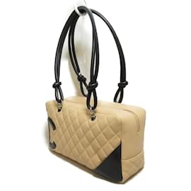 Chanel-Cambon Quilted Leather Bowling Bag-Brown