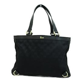 Gucci-GG Canvas Abbey D-Ring Tote Bag 170004-Black