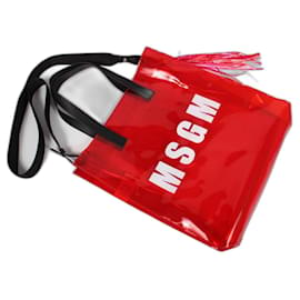 MSGM Red Plastic Handbag Red
