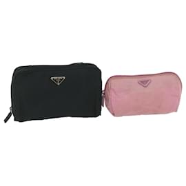 Prada-Bolsa de nylon prada 2Definir autenticação rosa preto416-Preto,Rosa