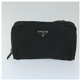 Prada-Prada pouch nylon 2Set Black Pink Auth yb416-Black,Pink