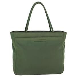 Prada-PRADA Hand Bag Nylon Khaki Auth 60252-Khaki
