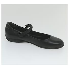 Prada-PRADA Sports Pumps Shoes Leather 36 Black Auth ac2487-Black