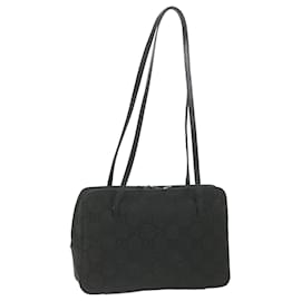 Gucci-gucci GG Canvas Shoulder Bag black 001 2058 Auth ar10869-Black