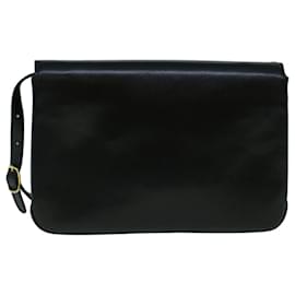 Bally-BALLY Shoulder Bag Leather Black Auth 60178-Black