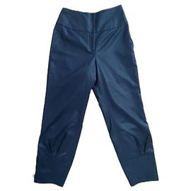 Céline Hose blau aus Wolle Blau