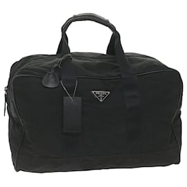Prada-PRADA Boston Bag Nylon Black Auth yk9091-Black