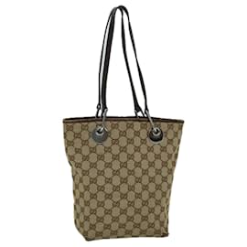 Gucci-GUCCI GG Lona Tote Bag Bege 120840 auth 60264-Bege
