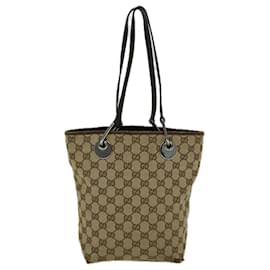 Gucci-GUCCI Borsa tote in tela GG Beige 120840 auth 60264-Beige