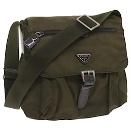 Prada-PRADA Shoulder Bag Nylon Khaki Auth ep2477-Khaki