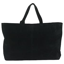 Gucci-GUCCI Tote Bag Suede Leather Black 002 2113 0476 auth 60148-Black