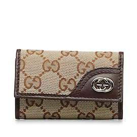 Gucci-GUCCI Purses, wallets & cases-Brown