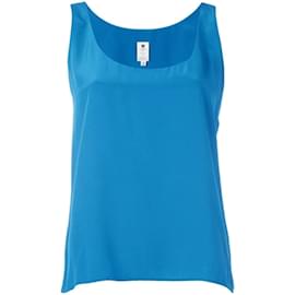 Emanuel Ungaro Ungaro Turquoise Silk Top Turquoise