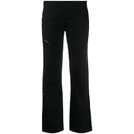 Gianni Versace-Versace Pantalon en coton noir-Noir
