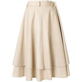 Yohji Yamamoto-Yohji Yamamoto Beige Cotton Skirt-Beige