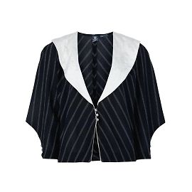 Emanuel Ungaro Ungaro Black Pinstriped Wool Blazer Black
