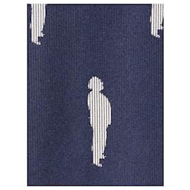 Gianfranco Ferré-Gianfranco Ferré Cravate en soie bleue à imprimés-Bleu